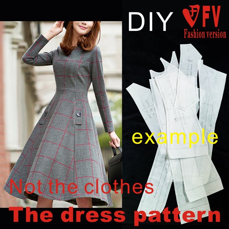 Baby Clothing Patterns - Dresses Sewing Pattern Template Cutting drawing