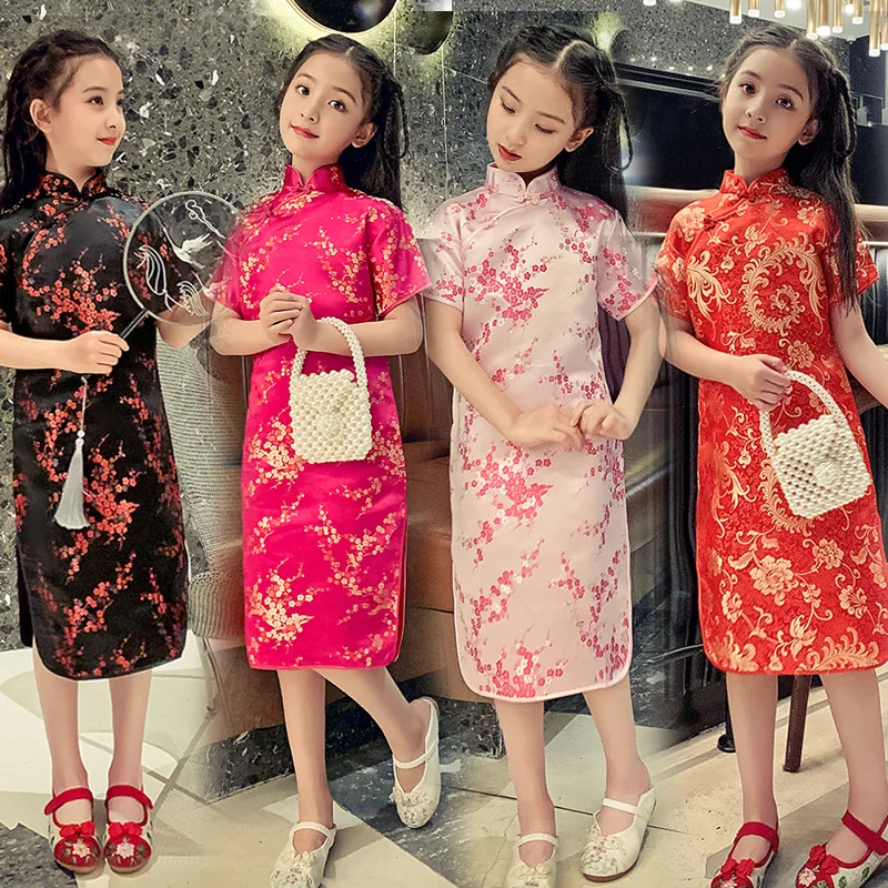 Baby Clothing In Summer - Summer Children's Cheongsam Modern Party Girls