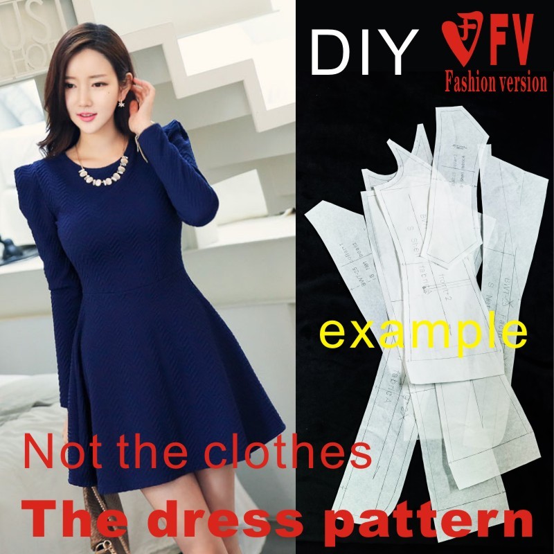 Baby Clothing Patterns - Dresses Sewing Pattern Template Cutting drawing