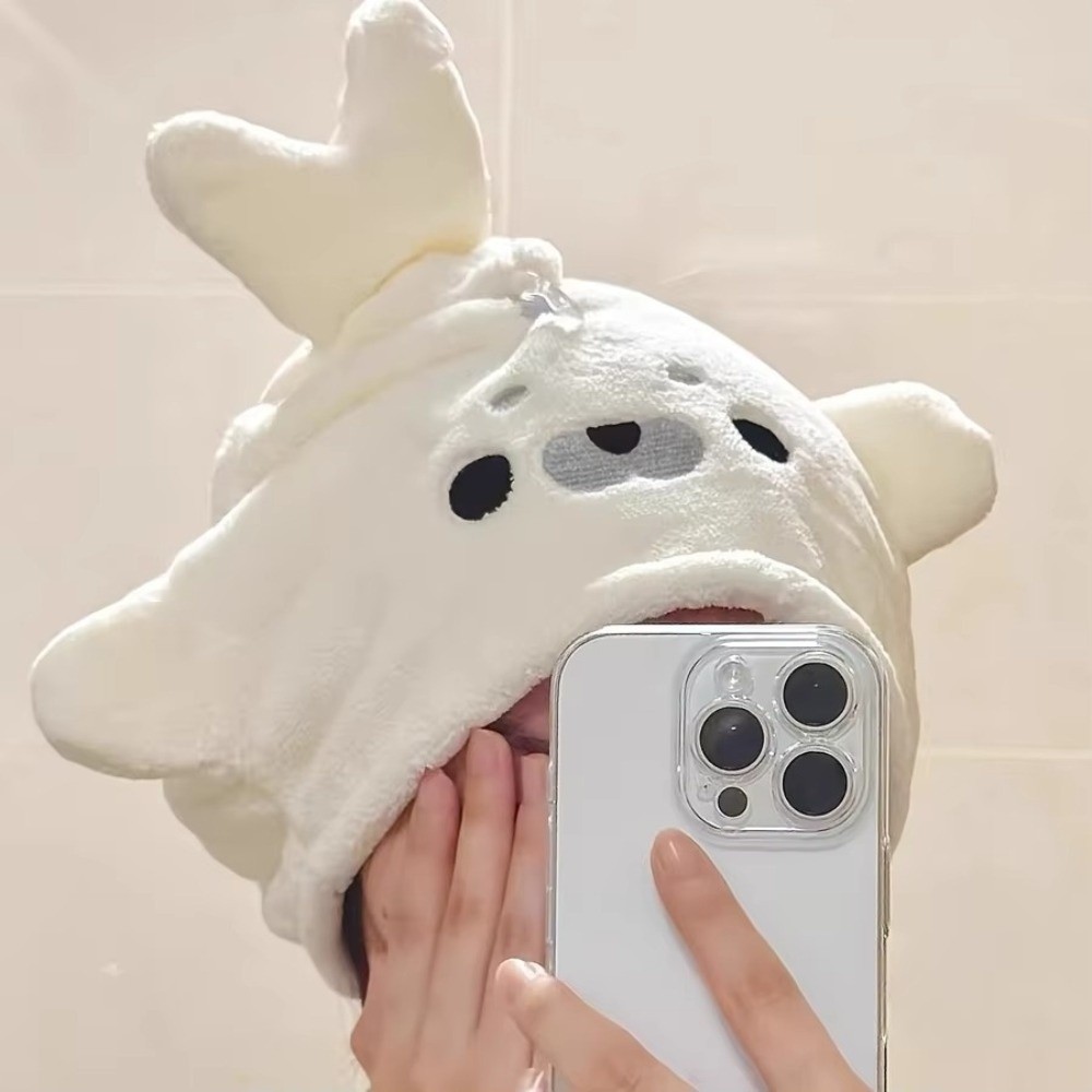 Cartoon Baby Seal Dry Hair Cap - Baby Clothing Wash recension och pris