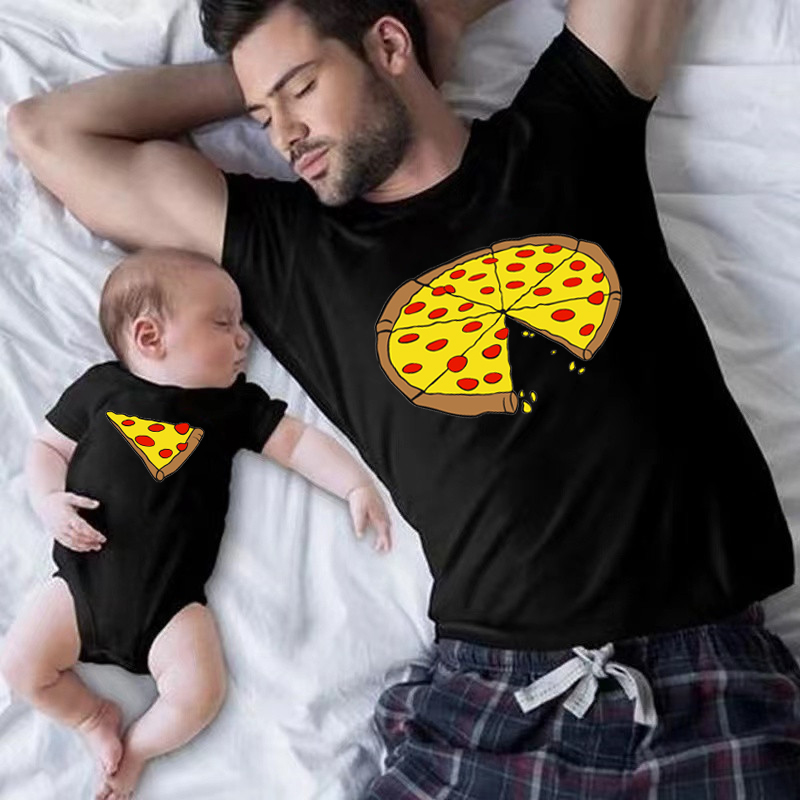 Funny Pizza Print Father Mothe - Baby Clothing Patterns recension och pris