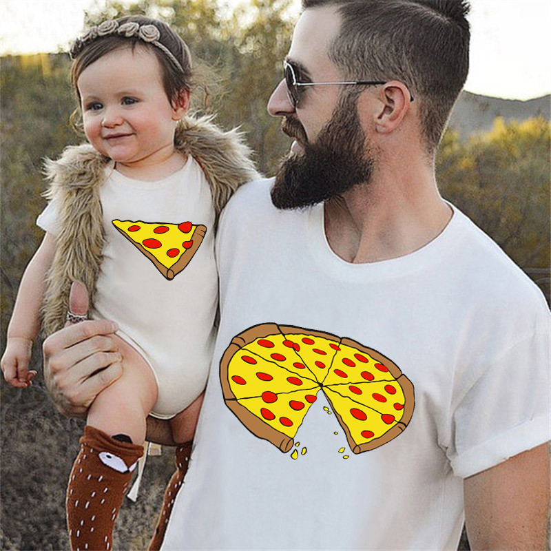 Funny Pizza Print Father Mothe - Baby Clothing Patterns recension och pris