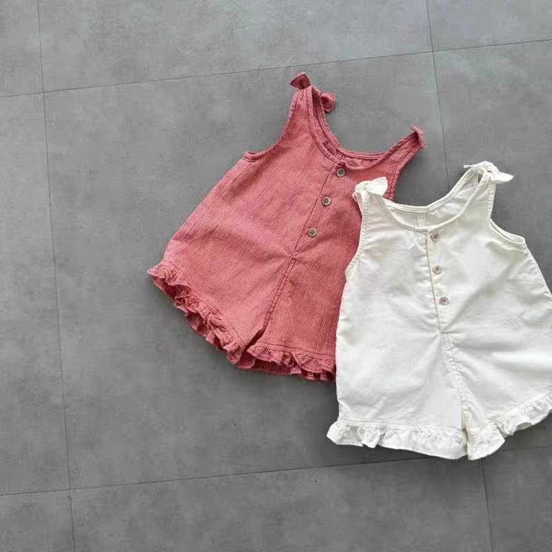 HY2831 Girls Summer Romper wit - Baby Clothing In Summer recension och pris